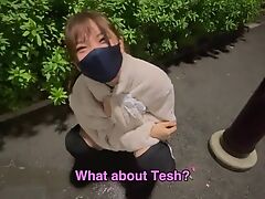 Трахнул милую японку в маске