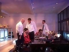 Жесткая оргия с очень красивыми стюардессами